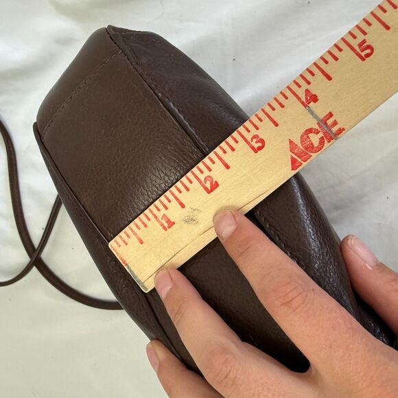 FOSSIL Vintage Baguette Purse Leather Brown Y2K Crossbody Bag Key Classic - Picture 6 of 14